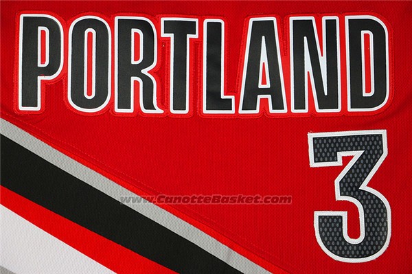 Maglia Portland Trail Blazers C.J. McCollum #3 Rosso